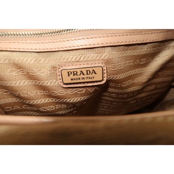 Prada Milano Diagramme Leather Logo Accent Zip-Around Backpack Pink - Picture 13 of 16